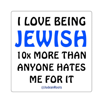 I love being Jewish - Square Stickers