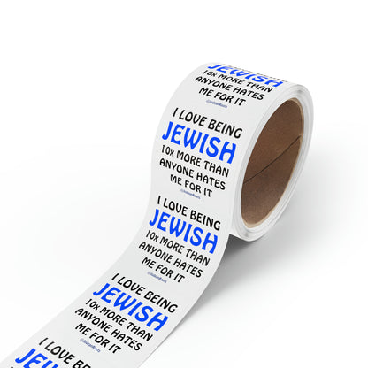 I love being Jewish - Sticker Rolls ($1.46 - $0.48 per sticker)