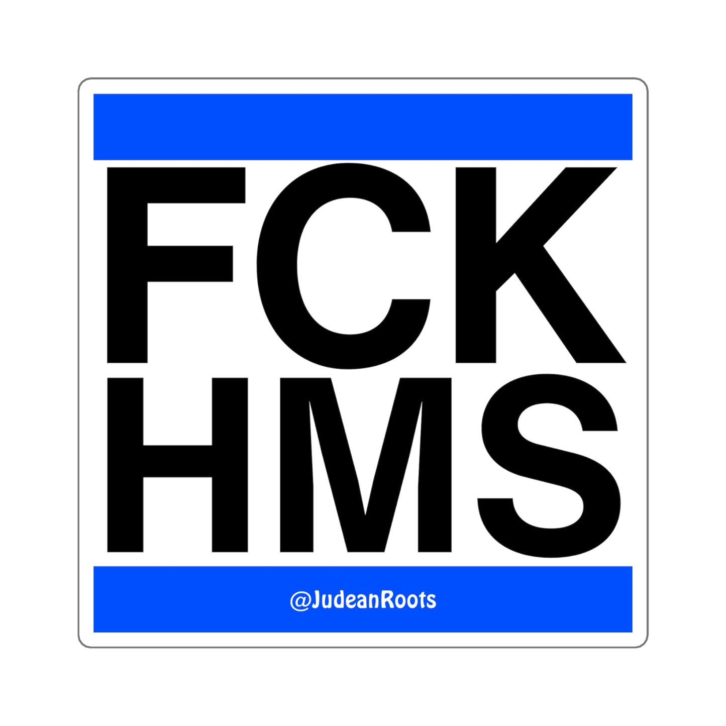 FCK HMS (blue) - Square Stickers