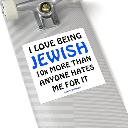 I love being Jewish - Square Stickers