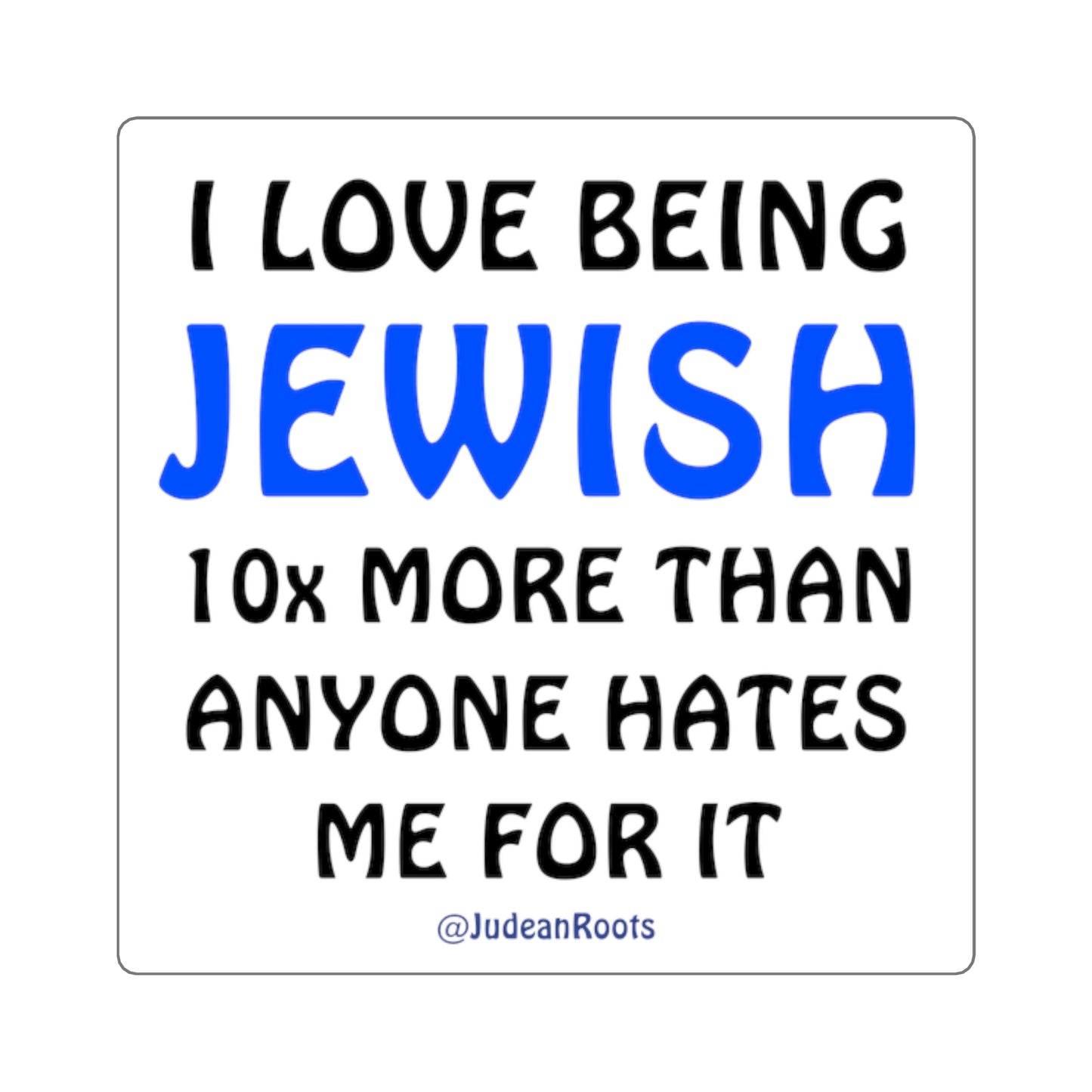 I love being Jewish - Square Stickers